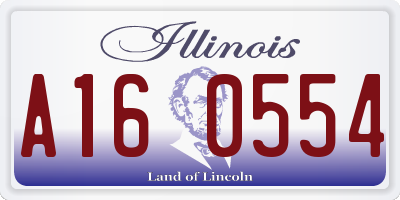 IL license plate A160554