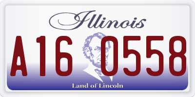 IL license plate A160558