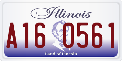 IL license plate A160561