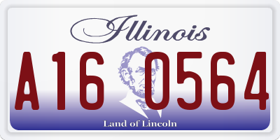 IL license plate A160564