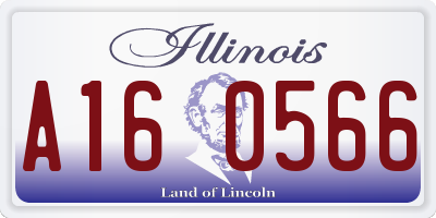 IL license plate A160566