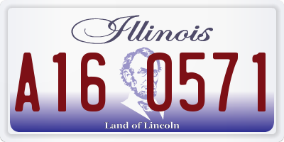 IL license plate A160571