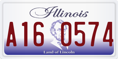 IL license plate A160574