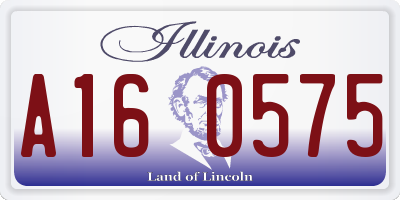 IL license plate A160575