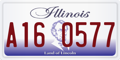 IL license plate A160577