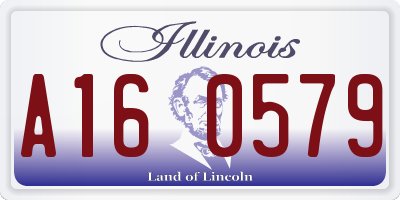 IL license plate A160579