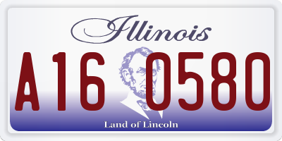 IL license plate A160580