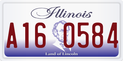 IL license plate A160584