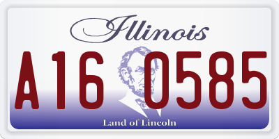 IL license plate A160585