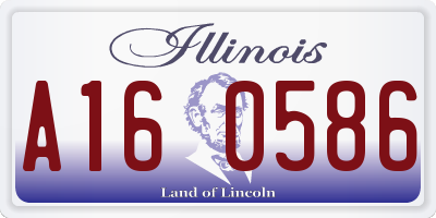 IL license plate A160586