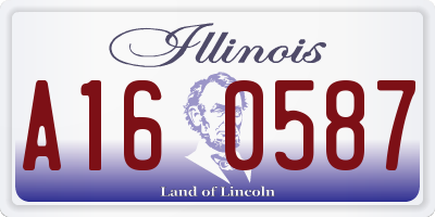 IL license plate A160587