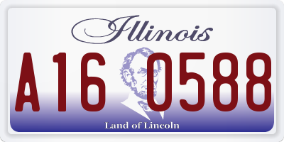 IL license plate A160588