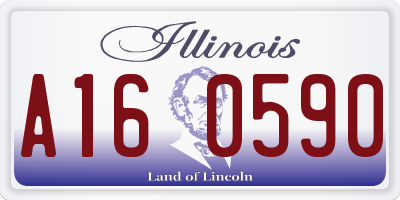 IL license plate A160590