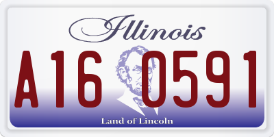 IL license plate A160591