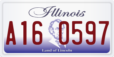 IL license plate A160597