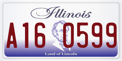 IL license plate A160599