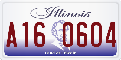 IL license plate A160604