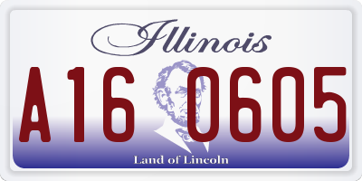 IL license plate A160605