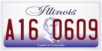 IL license plate A160609