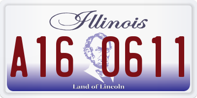 IL license plate A160611