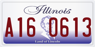 IL license plate A160613