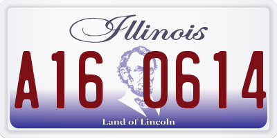 IL license plate A160614