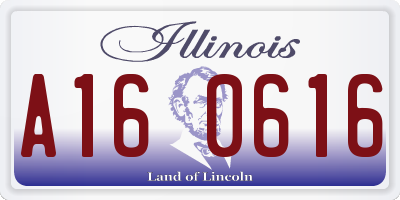 IL license plate A160616