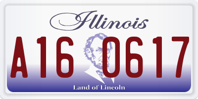 IL license plate A160617