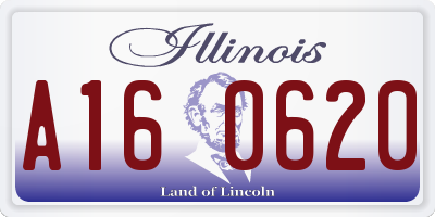 IL license plate A160620