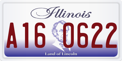 IL license plate A160622