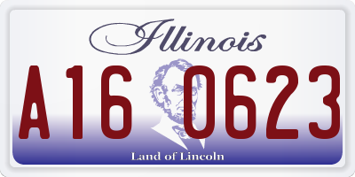 IL license plate A160623