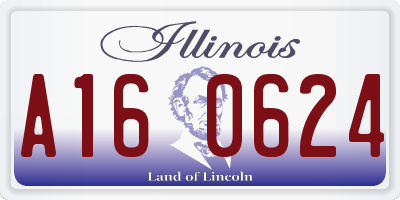 IL license plate A160624