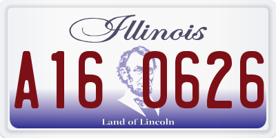 IL license plate A160626