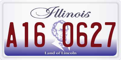 IL license plate A160627