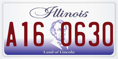 IL license plate A160630
