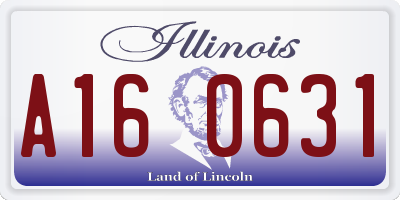 IL license plate A160631