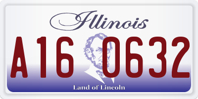 IL license plate A160632