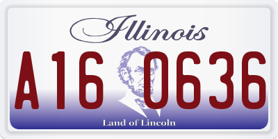 IL license plate A160636