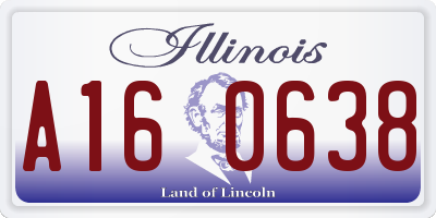 IL license plate A160638