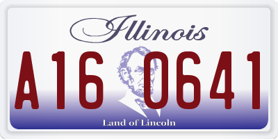 IL license plate A160641