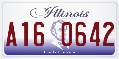 IL license plate A160642
