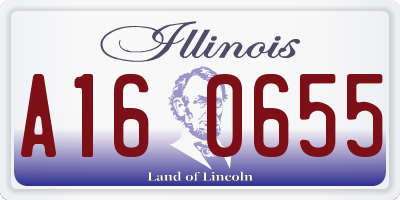IL license plate A160655