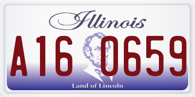 IL license plate A160659