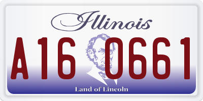 IL license plate A160661