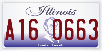 IL license plate A160663