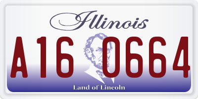 IL license plate A160664