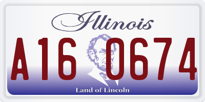 IL license plate A160674