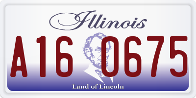 IL license plate A160675