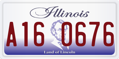 IL license plate A160676
