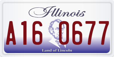 IL license plate A160677